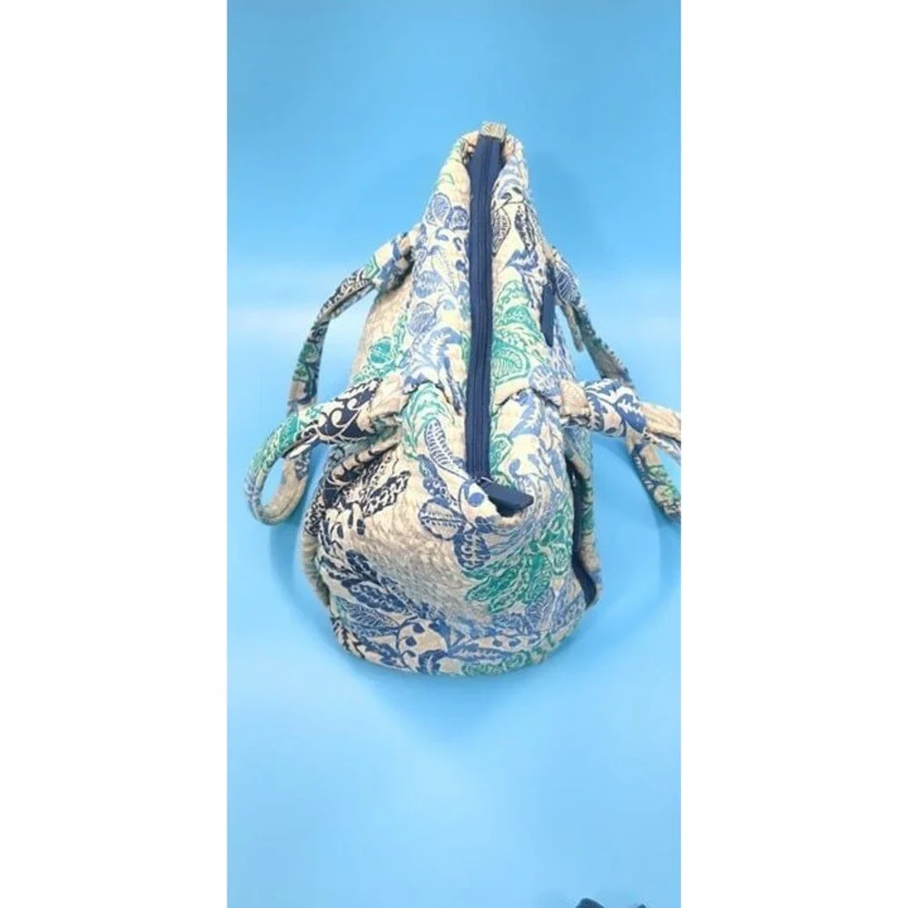 Vera Bradley Santiago Hensley Bag with Snap Close Accordion Wallet Floral